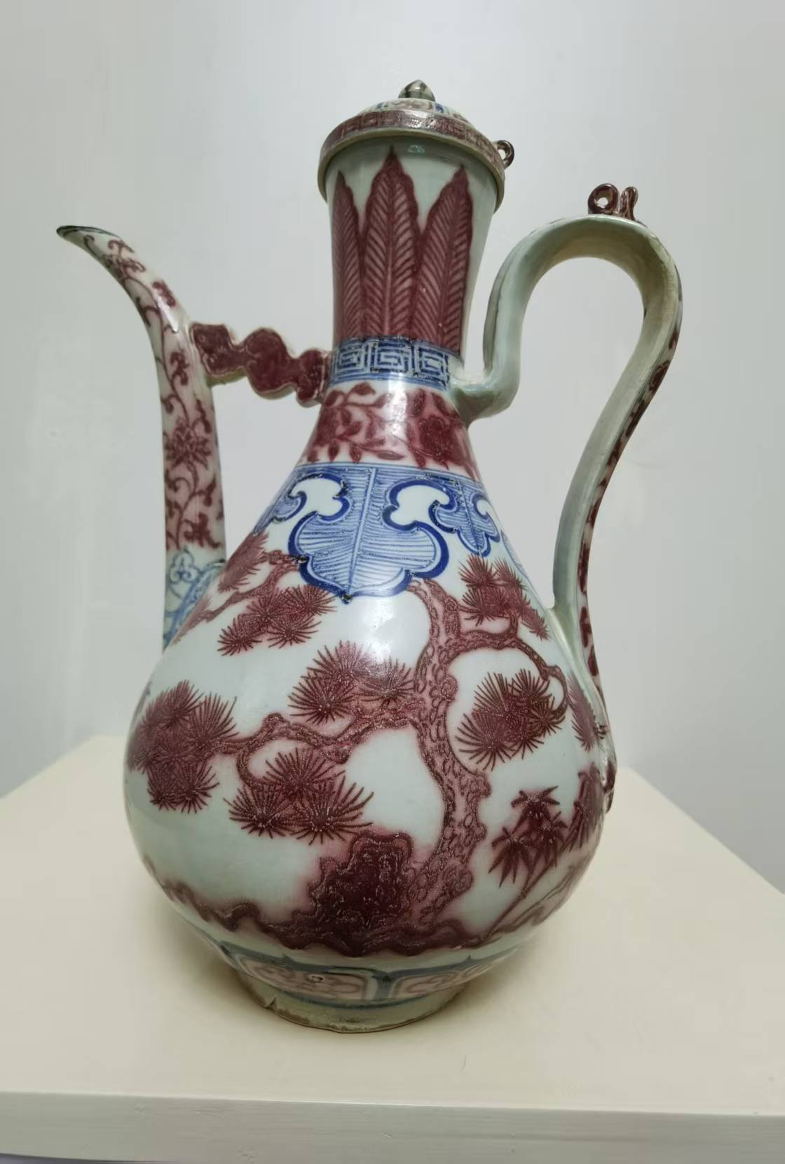 釉里红青花执壶